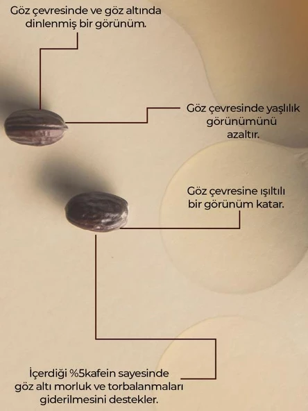 Ronna Beauty Göz Çevresi Aydınlatıcı Eye Contour Serum 30 ml Caffeine 5% Green Tea Extract - 3