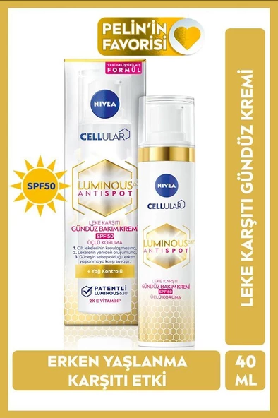 Nivea Cellular Luminous630 Leke Karşıtı SPF50 Gündüz Yüz Krem 40 ml