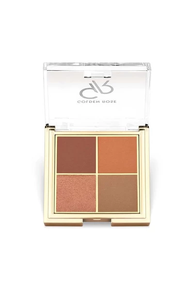 Golden Rose Quattro Eyeshadow Palette 05 Red Brick Göz Far Paleti