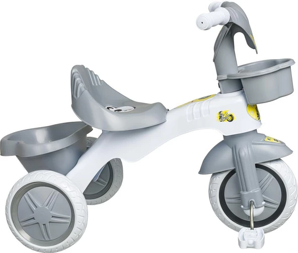 KİTTY Üç Tekerlekli Bisiklet Çocuk Bisikleti 3 Teker Bisiklet 1-3-5 Yaş Plastik Motor İlk Bisiklet Sepetli - 8