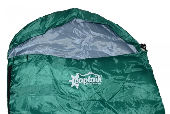 Captain Kamp Uyku Tulumu 7405 Mumya Tipi 190+30x50x75 cm Yeşil - 3