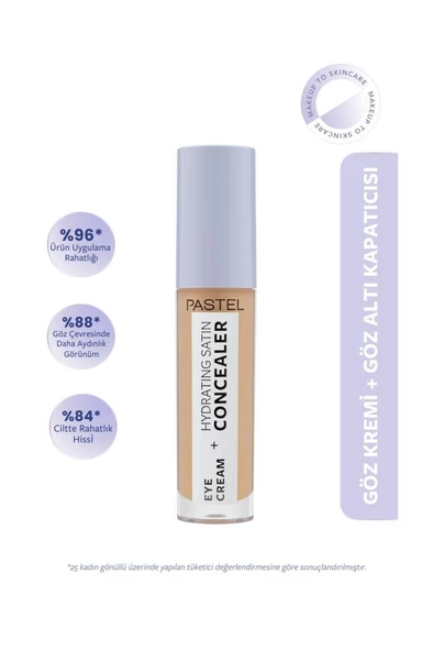 Pastel Eye Cream + Hydrating Satın Concealer 66 Deep Medium