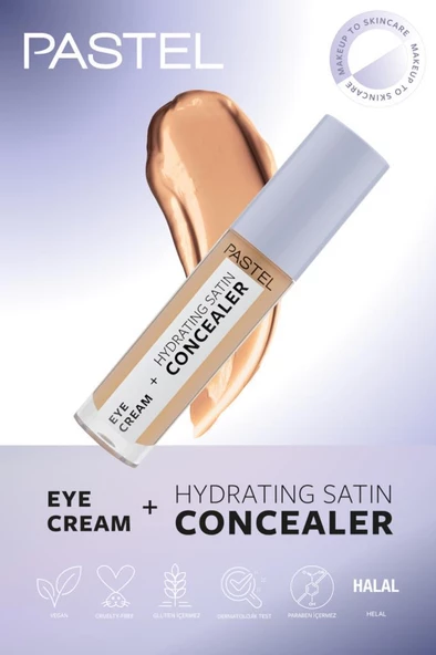 Pastel Eye Cream + Hydrating Satın Concealer 66 Deep Medium - 6