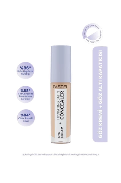 Pastel Eye Cream + Hydrating Satın Concealer 62 Ivory