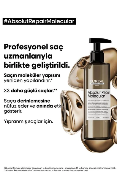Loreal Professionnel Serie Expert Absolut Repair Molecular Saç Bakım Serum 250 ml - 2