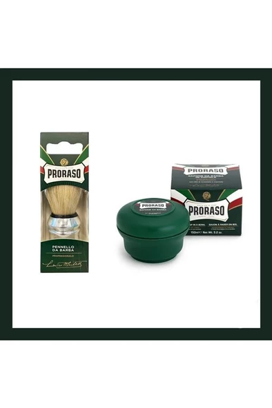 Proraso Tıraş Sabunu Okaliptüs Yağı& Shaving Brush Tıraş Fırçası