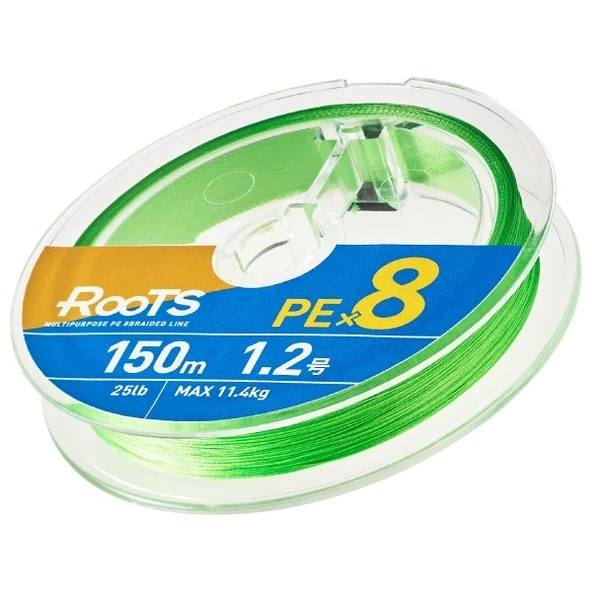 Gosen X8 Roots PE 8 Örgü Spin İp Misina 150mt A.Yeşil  1.5 PE - 2