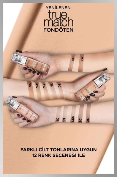 L'Oreal Paris True Match Bakım Yapan Fondöten 1N IVORY - 3