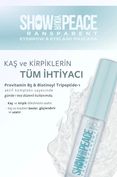 Pastel Show Your Peace Transparan Kaş Ve Kirpik Maskarası - 6