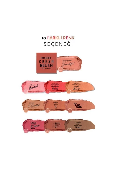 Pastel Pro Fashion Cream Blush Blendable 42 Rosery Allık - 5