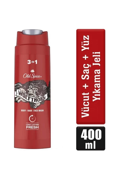 Old Spice Wolfthorn 3 In1 Duş Jeli+Şampuan 400 ml