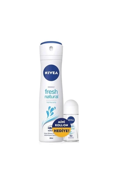 Nivea Fresh Naturel Deodorant Sprey 150 ml+ Roll-on 25 ml