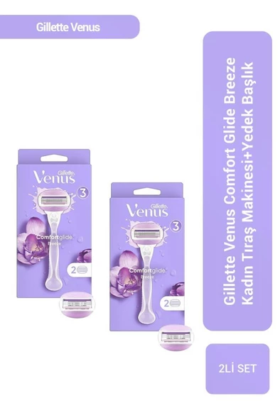 Gillette Venus Comfort Glide Breeze Tıraş Makinesi+Yedek Başlık X2 Adet