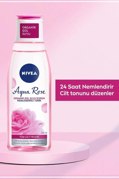 Nivea Aqua Rose Organik Gül Suyu İçeren Nemlendirici Tonik 200 ml - 3