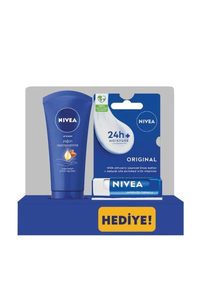 Nivea El Kremi 75 ml Yoğun Nemlendirme+Dudak Koruyucu Origınal