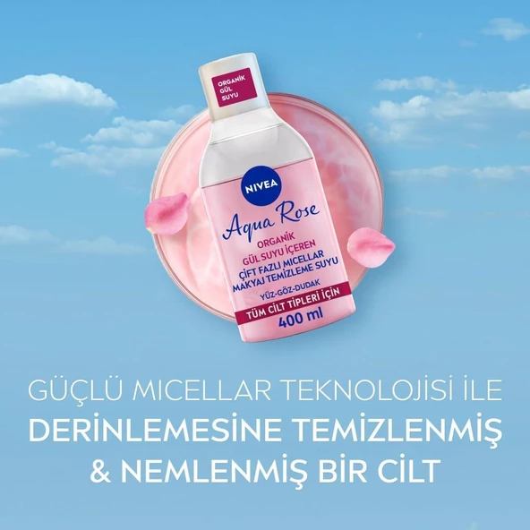 Nivea Aqua Rose Micellar Gül Suyu Makyaj Temizleme Suyu 400 ml - 5