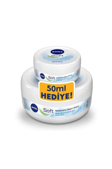 Nivea Soft Nemlendirici Bakım Krem 300+50 ml Hediye