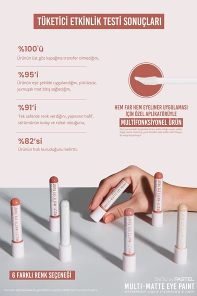 Show By Pastel Multi-Matte Likit Far ve Eyeliner 80 Real One - 4
