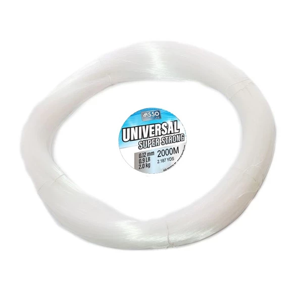 Asso Universal Çile 2.000mt Monofilament Misina Beyaz  0.45 mm