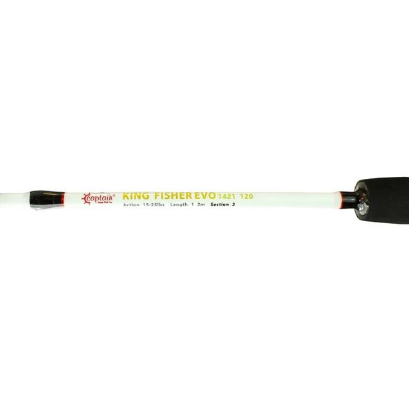 Captain 1421 King Fisher Evo 2 Parça Dolgu Tekne Kamışı 15-25lbs Atar  210 cm - 3