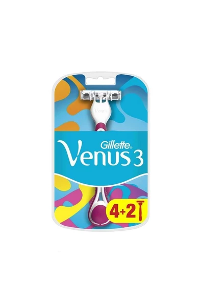 Gillette Venus 3 Colors Renkli Kullan At 4+2 6'lı Kadın Tıraş Bıçağı - 2