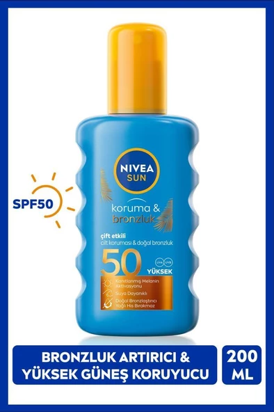 Nivea Sun Koruma&Bronzluk SPF50 Doğal Bronzluk 200 ml Güneş Koruyucu