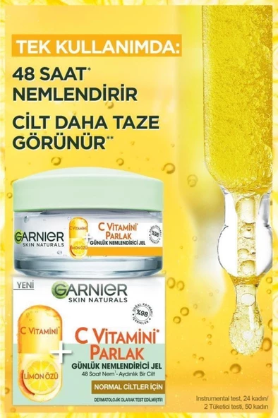 Garnier C Vitamini Parlak Günlük Nemlendirici Jel 50 ml - 3