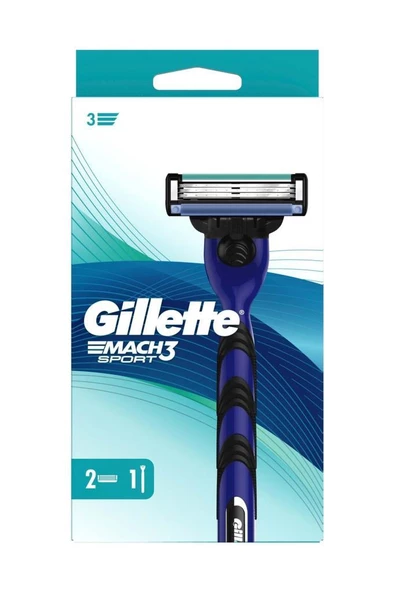 Gillette Mach 3 Sport Tıraş Makinesi 2'li Yedek Tıraş Bıçağı