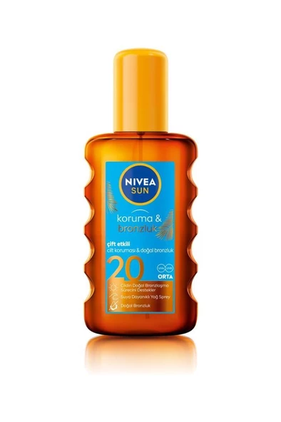 Nivea Sun Koruma&Bronzluk SPF20 Doğal Bronzluk Güneş Spreyi 200 ml - 2