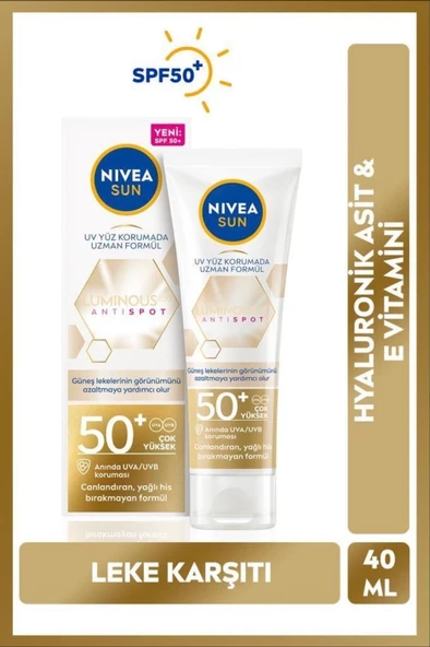 Nivea Luminous630 Leke Karşıtı SPF50 Güneş Koruyucu Yüz Kremi 40 ml