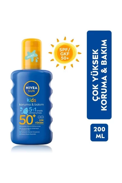 Nivea Sun SPF 50+ Koruma&Bakım Çocuk Güneş Spreyi 200 ml - 2