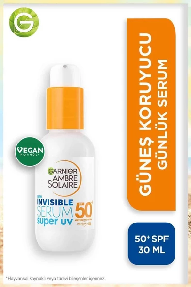 Ambre Solaire Invisible SPF50 Süper Uv Günlük Güneş Koruyucu Serum 30 ml