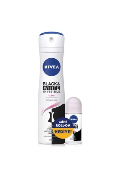 Nivea Black&White Clear Deo 150+25 ml 2li Paket Kadın Deodorant Sprey