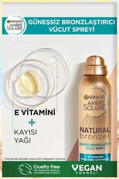 Garnier Ambre Solaire Natural Bronzer Güneşsiz Bronzlaştırıcı Sprey 150 ml - 4