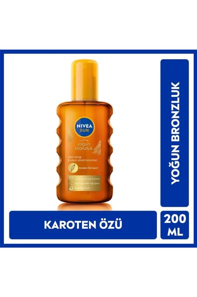 Nivea Sun Yoğun Bronzlaştırıcı Güneş Yağ Sprey Karoten Özlü 200 ml - 2