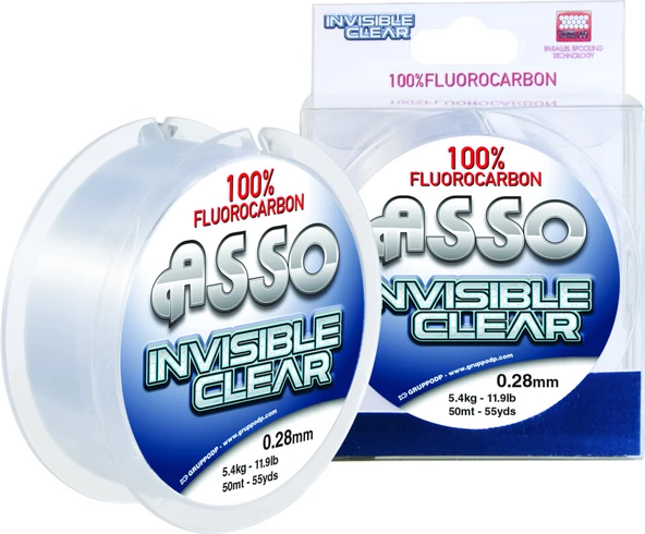 Asso Invisible Clear Paralel %100 Fluoro Carbon Misina 50mt  0.30 mm