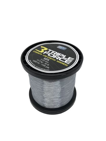 Asso Triple Force Strenght Igfa Class Low Stretch Hardness Line 1.000mt Grey  1.04 mm