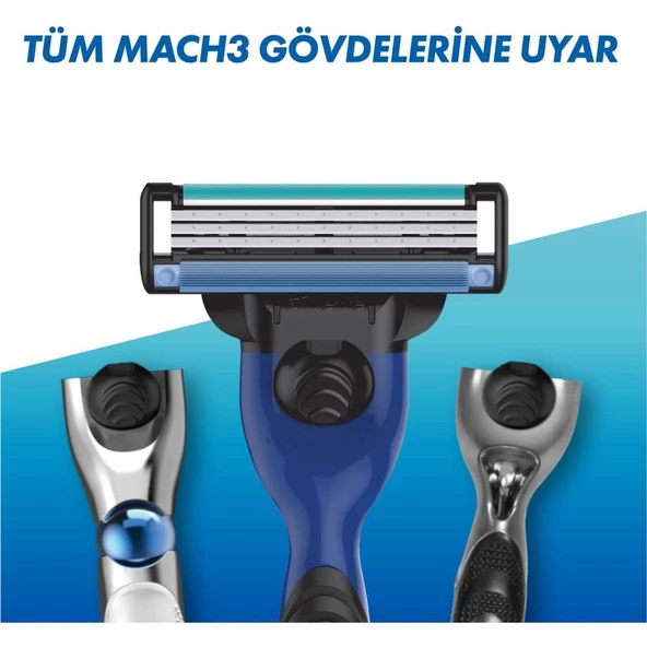 Gillette Mach 3 Sport Tıraş Makinesi 2'li Yedek Tıraş Bıçağı - 7