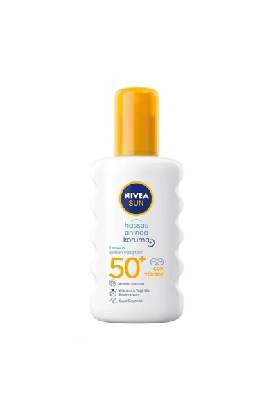 Nivea Sun Ultra Hassas SPF50+ Anında Koruma 200 ml Çok Yüksek Güneş Koruyucu - 2