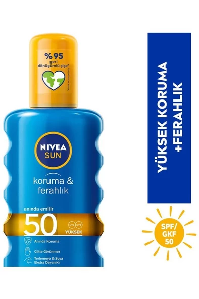 Nivea Sun Koruma&Ferahlık SPF50 Transparan Güneş Koruyucu 200 ml