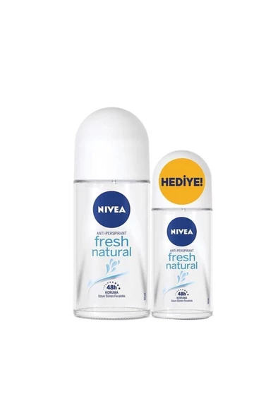 Nivea Fresh Natural 50+25 ml 2li Paket Kadın Roll-On Deodorant