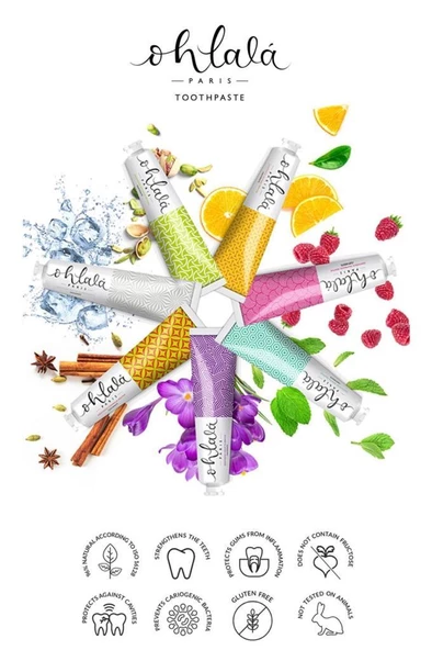 Ohlala Raspberry, Cinnamon&Fresh Mint Premium Set 3 x 75 ml Diş Macunu Seti - 3