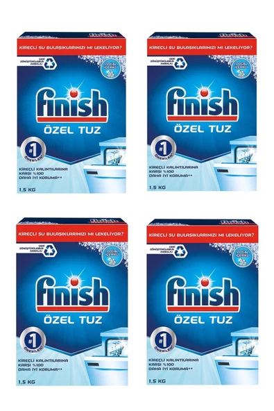 Finish Bulaşık Makinası Özel Tuz 1,5 Kg %100 Daha Iyi Koruma 4'lü