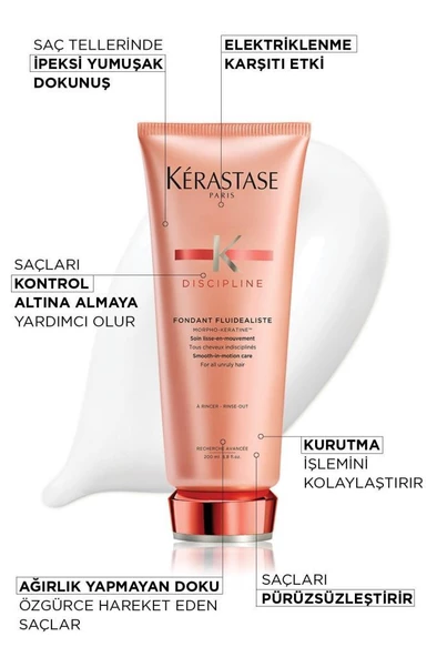 Kerastase  Discipline Fondant Fluidealiste 200 ml Canlandırıcı Saç Kremi - Resim 2