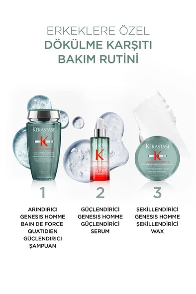 Kerastase Genesis Homme Bain De Force Ouotidien Güçlendirici Şampuan 250ml - 7