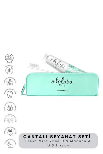 Ohlala Fresh Mint 75 ml+Dental Luxe Diş Fırçası Diş Bakım Seyahat Seti