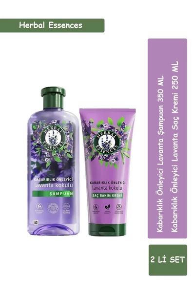 Herbal Essences Kabarıklık Önleyici Lavanta Kokulu Saç Bakım Set