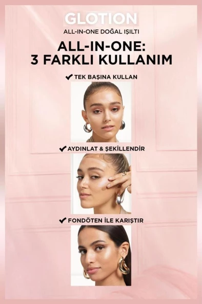 L'Oreal Paris Glotion All-In-One Doğal Işıltı 903 Medium Glow 40 ml Aydınlatıcı - Resim 6