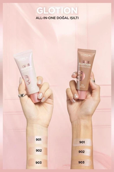 L'Oreal Paris Glotion All-In-One Doğal Işıltı 903 Medium Glow 40 ml Aydınlatıcı - Resim 5