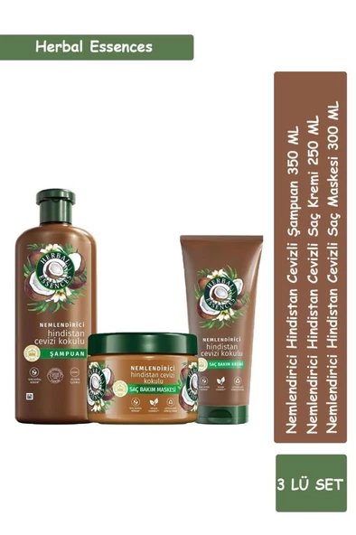 Herbal Essences Nemlendirici Hindistan Cevizi Kokulu Saç Bakım Set